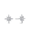0.15ct TDW Diamond Celestial Earrings in Sterling Silver