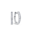 0.25ct TW Diamond Oval Huggie Earrings in 9ct White Gold