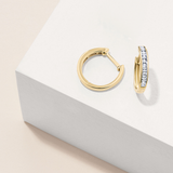 0.25ct TW Diamond Oval Huggie Earrings in 9ct Yellow Gold