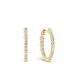 0.25ct TW Diamond Hoop Earrings in 9ct Yellow Gold