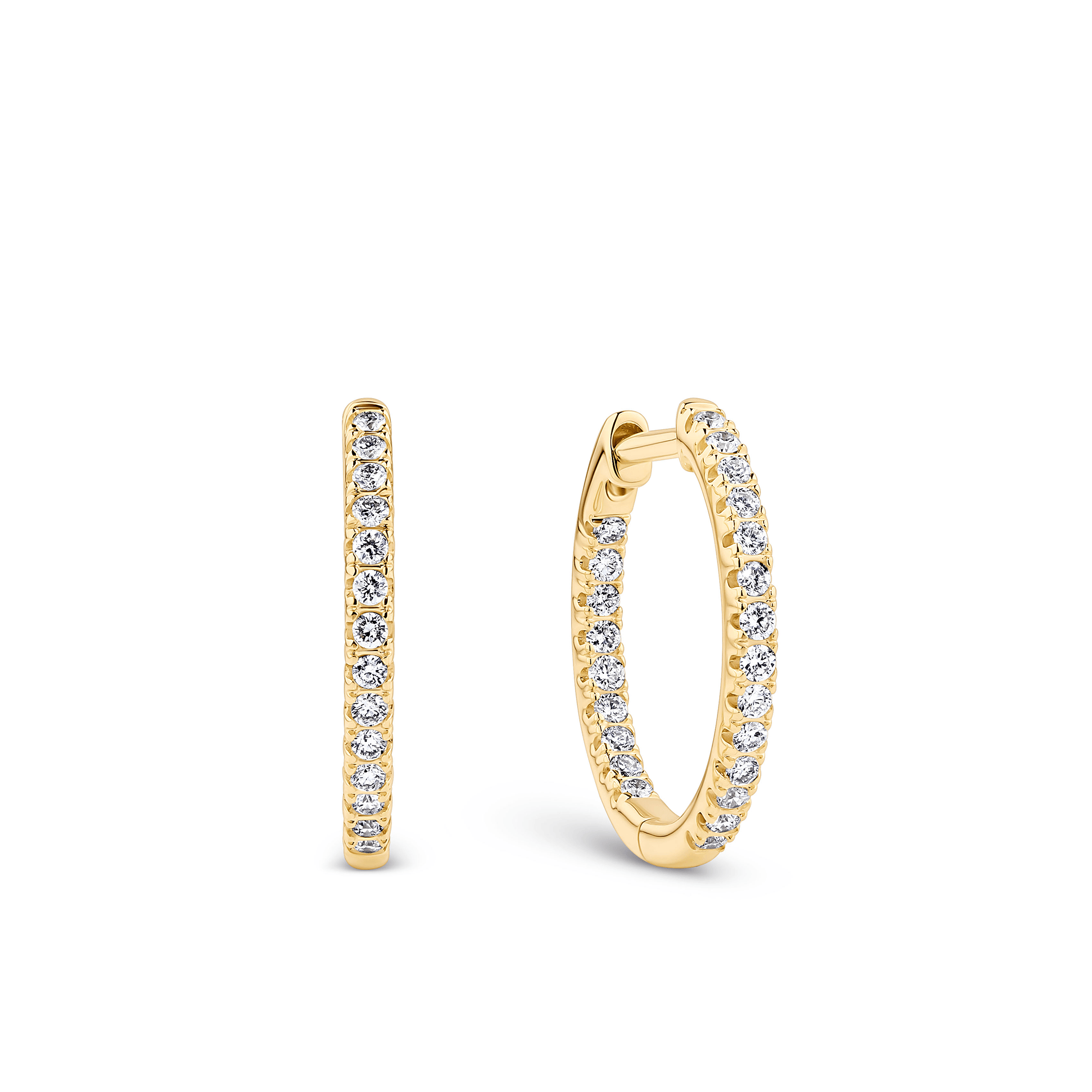 0.25ct TW Diamond Hoop Earrings in 9ct Yellow Gold