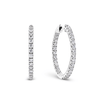 1.00ct TW Diamond Hoop Earrings in 9ct White Gold