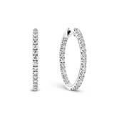 1.00ct TW Diamond Hoop Earrings in 9ct White Gold
