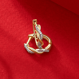 Diamond Twist Hoop Earrings in 9ct Yellow Gold