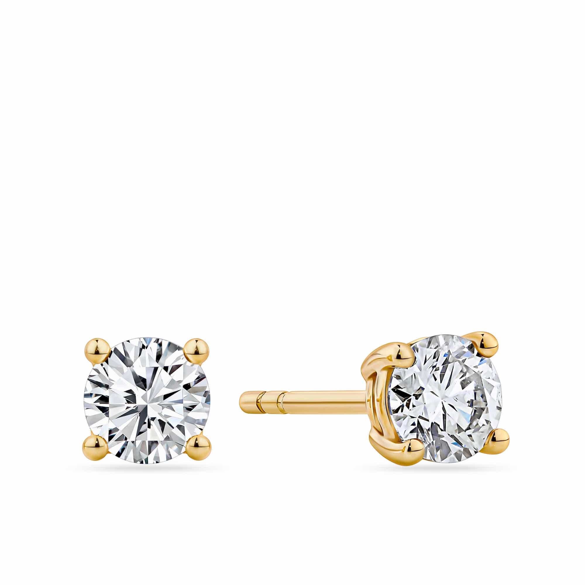 0.70ct TW Diamond Stud Earrings in 9ct Yellow Gold