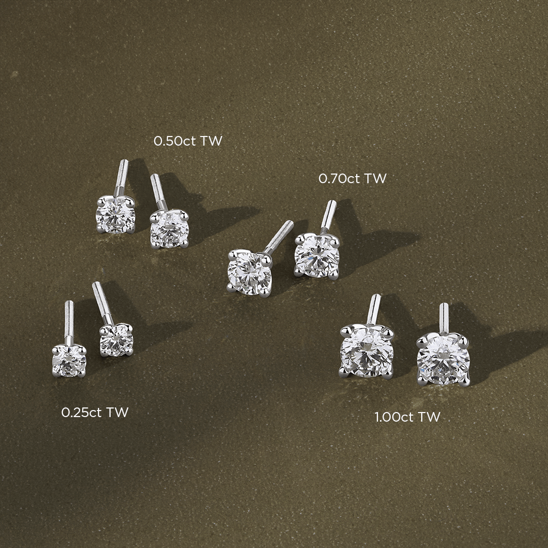 0.70ct TW Diamond Stud Earrings in 18ct White Gold