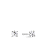 0.25ct TW Diamond Solitaire Earrings in 18ct White Gold