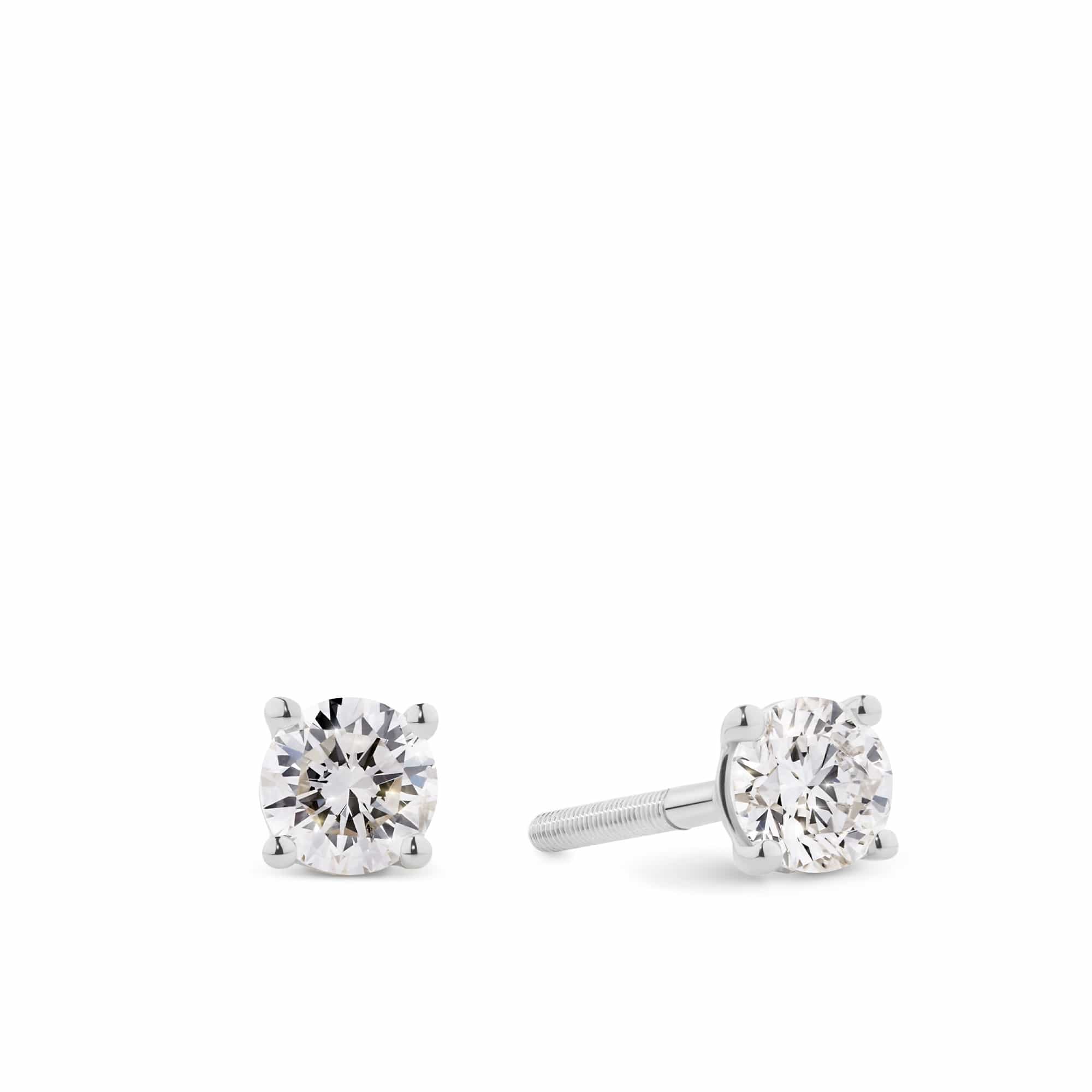 Brilliance 0.50ct TW Diamond Solitaire Earrings in 18ct White Gold