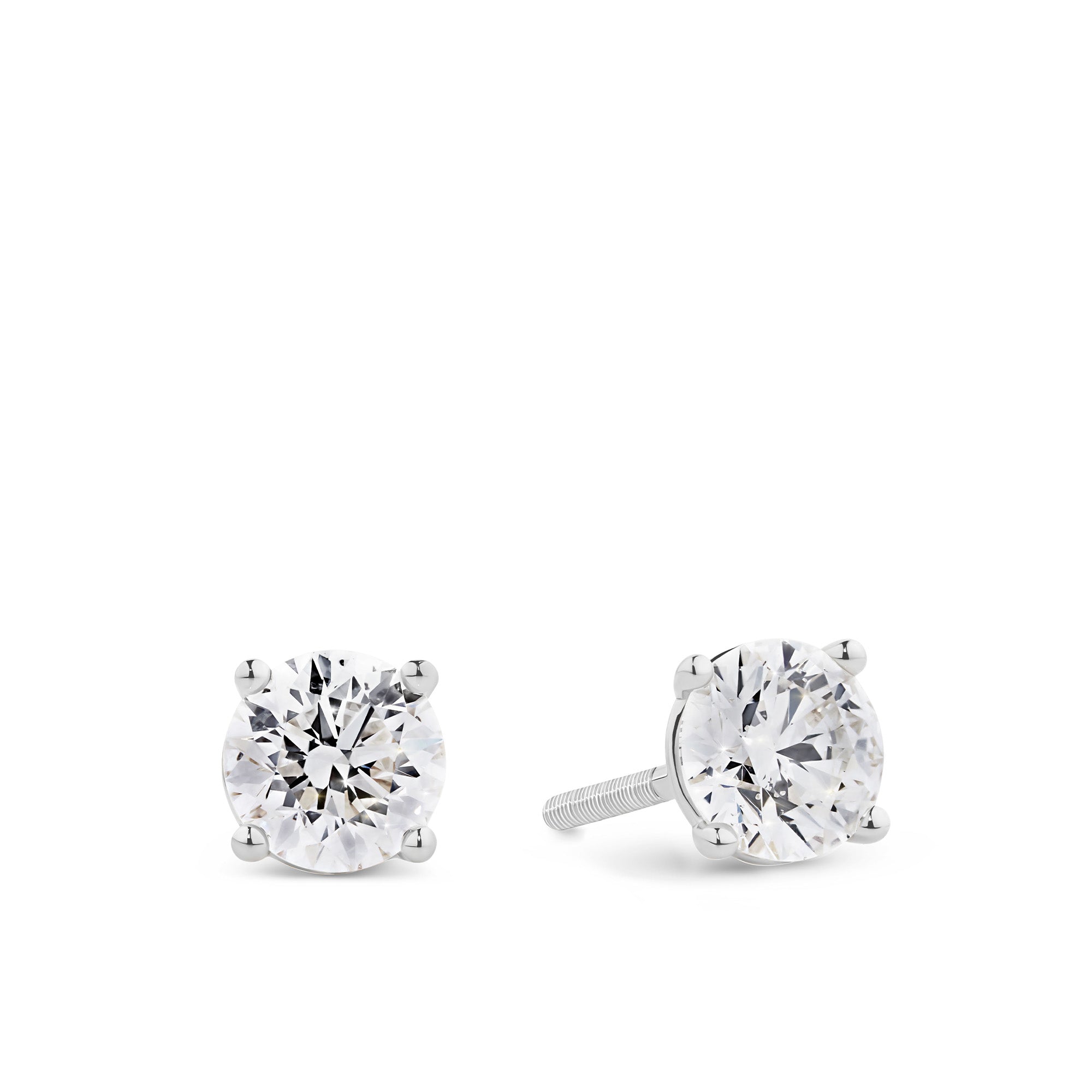 1.50ct TW Diamond Solitaire Earrings in 18ct White Gold