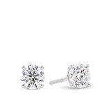 Brilliance 2.00ct TW Diamond Solitaire Earrings in 18ct White Gold