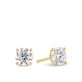 Brilliance 2.00ct TW Diamond Solitaire Earrings in 18ct Yellow Gold