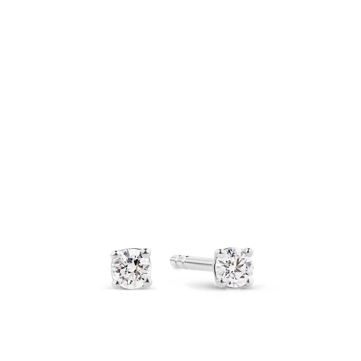 0.10ct TW Diamond Solitaire Earrings in 9ct White Gold