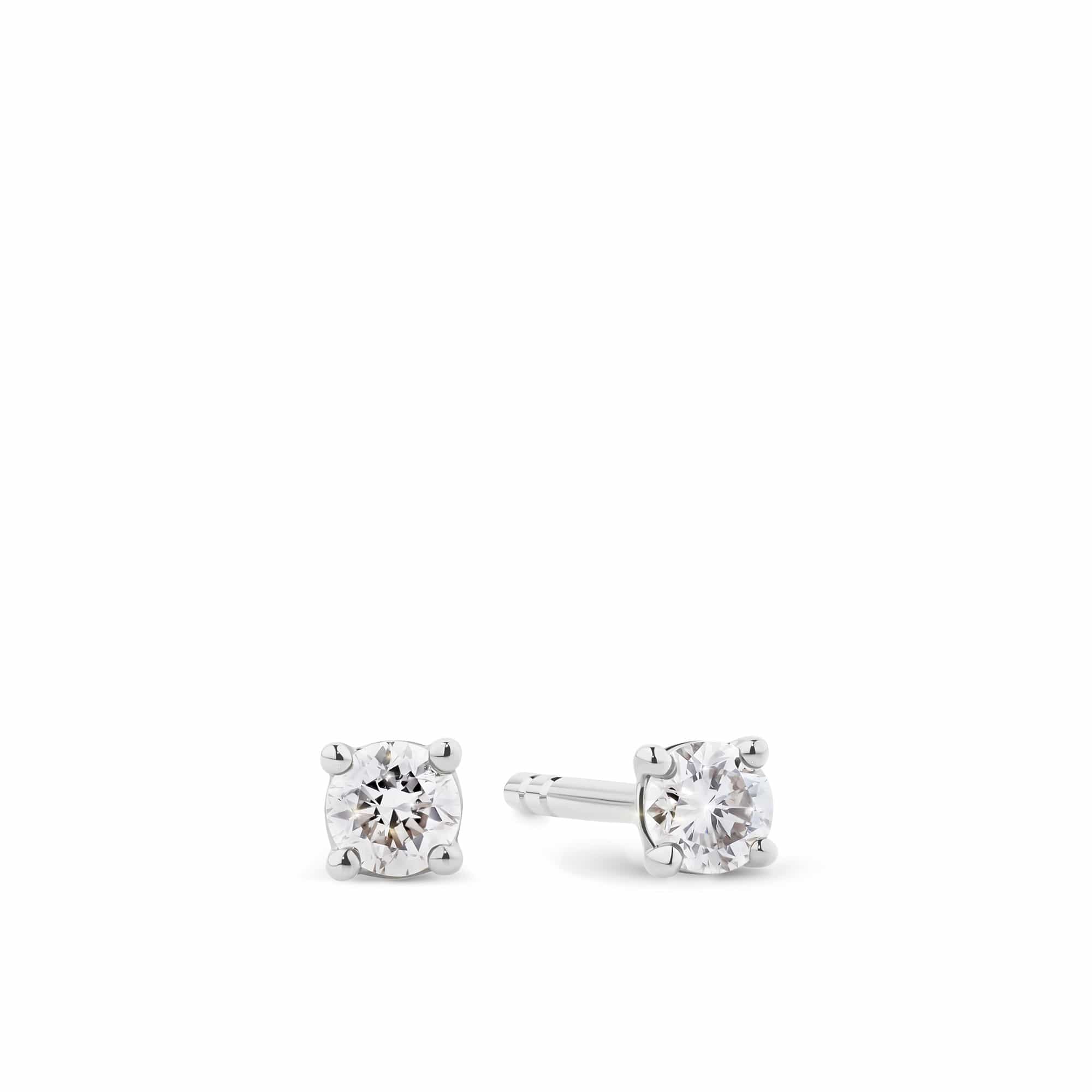 Radiance 0.15ct TW Diamond Solitaire Earrings in 9ct White Gold