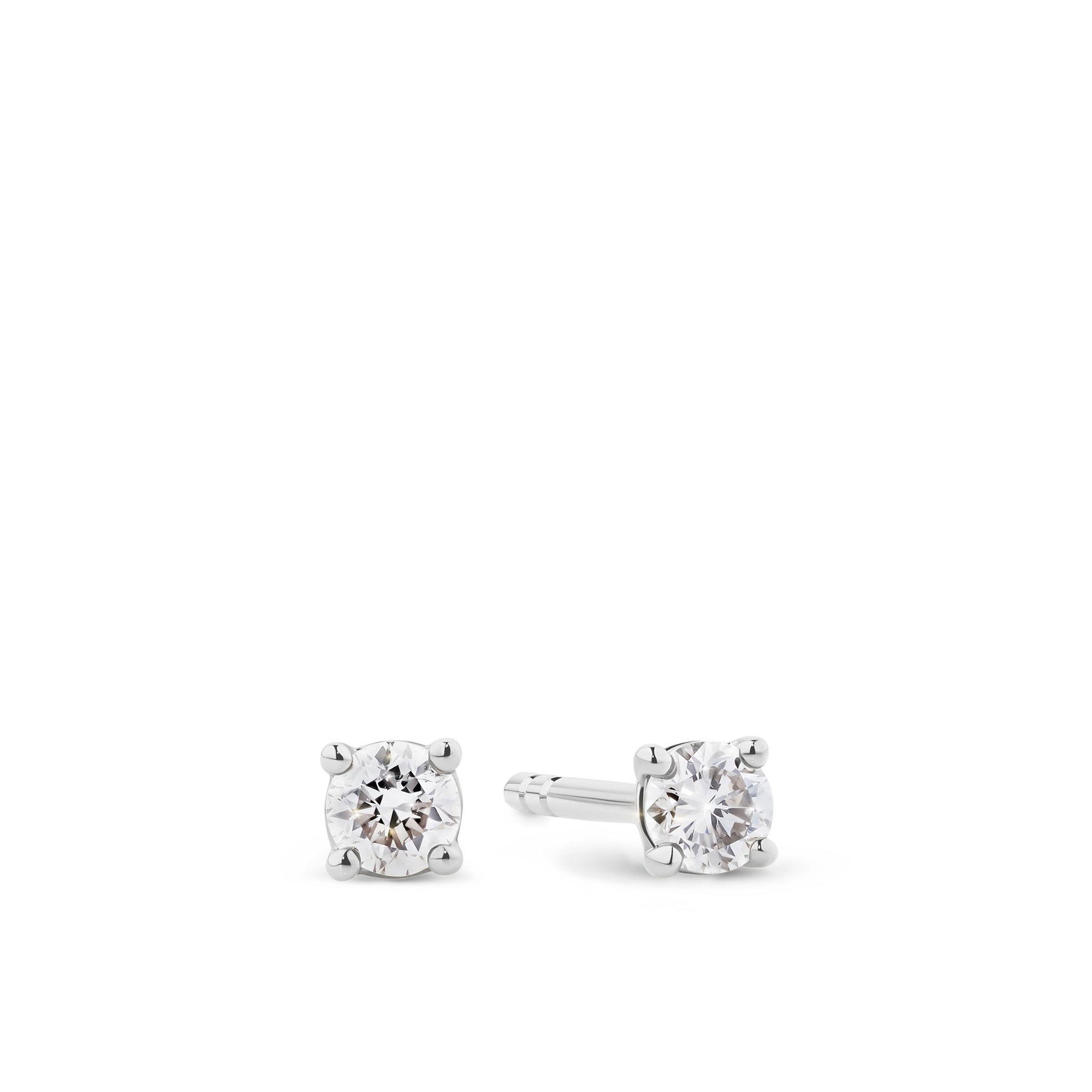 0.15ct TW Diamond Solitaire Earrings in 9ct White Gold