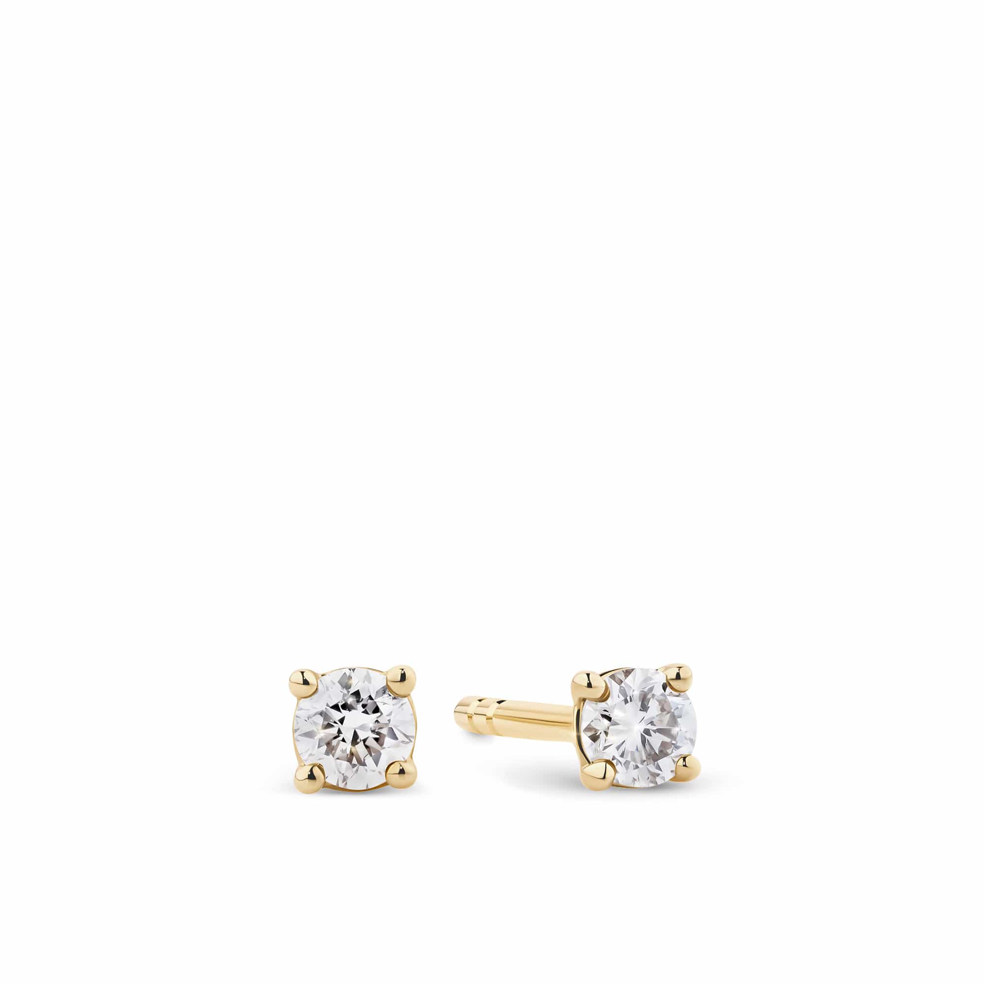 Radiance 0.15ct TW Diamond Solitaire Earrings in 9ct Yellow Gold