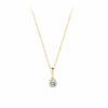 Rendition 0.30ct Diamond Solitaire Pendant in 9ct Yellow & White Gold