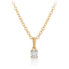 Diamond Solitaire Pendant in 9ct Yellow Gold