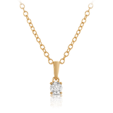 0.25ct TW Diamond Solitaire Pendant in 9ct Yellow Gold