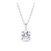 0.75ct TW Diamond Solitaire Pendant with Chain in 18ct White Gold