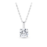 0.75ct TW Diamond Solitaire Pendant with Chain in 18ct White Gold
