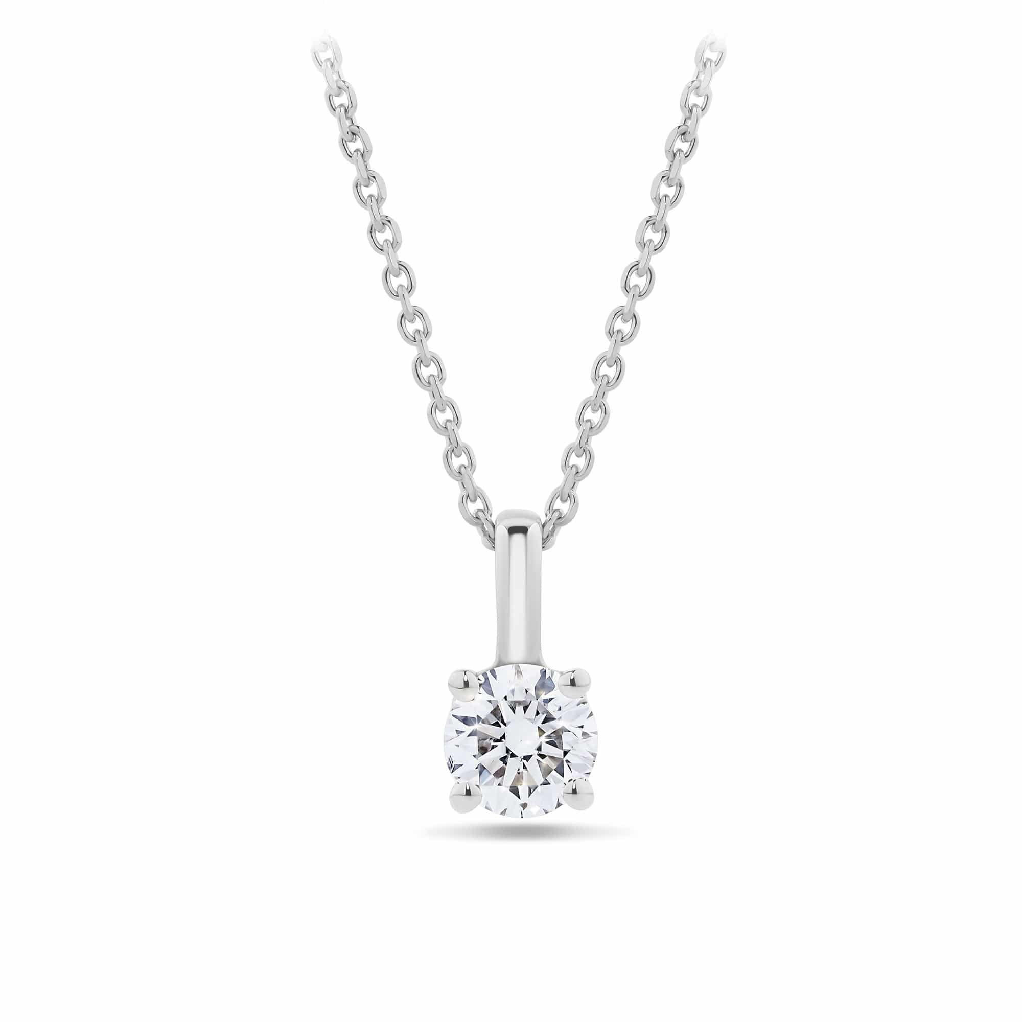 Brilliance 0.25ct TW Diamond Solitaire Pendant in 18ct White Gold