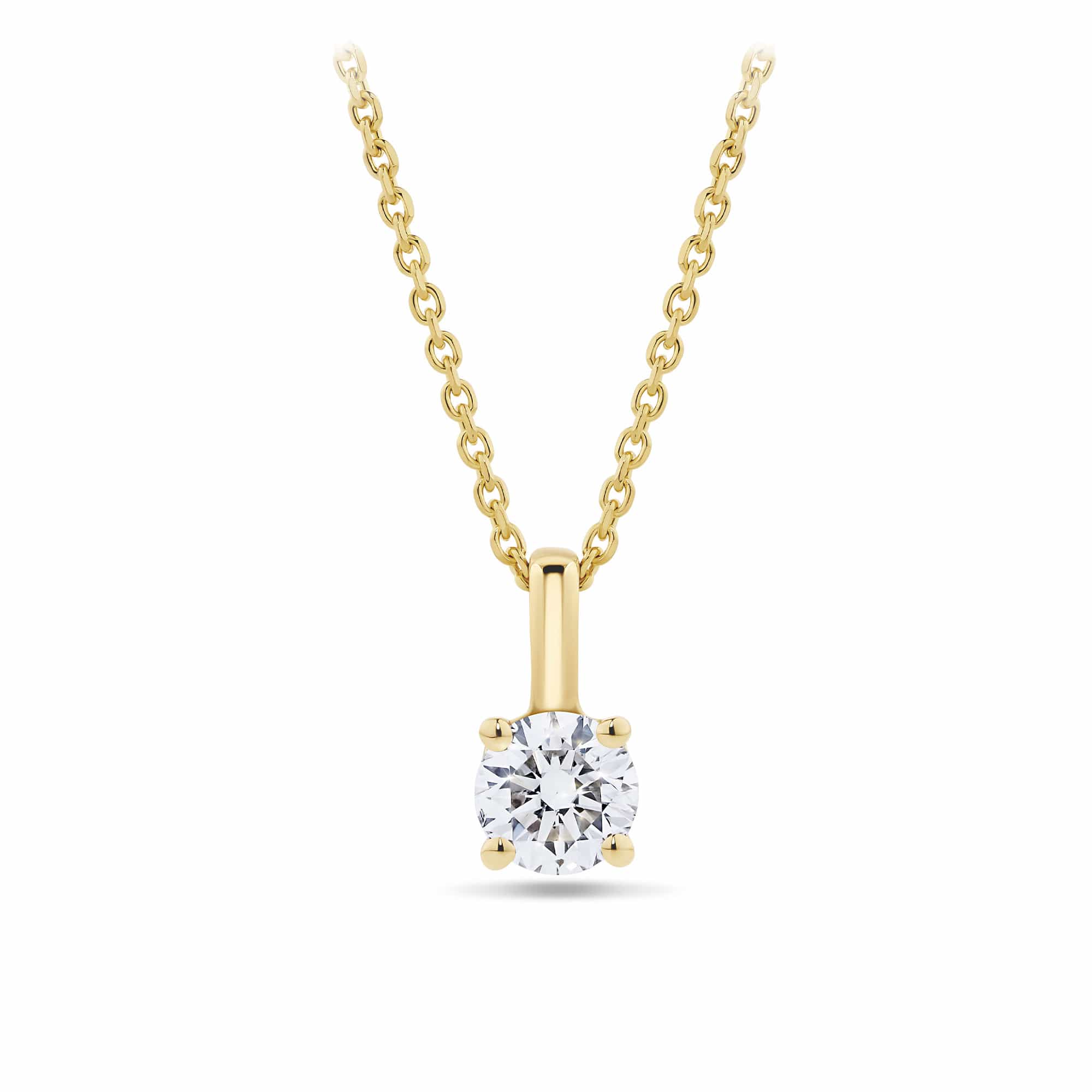 Brilliance 0.25ct TW Diamond Solitaire Pendant in 18ct Yellow Gold