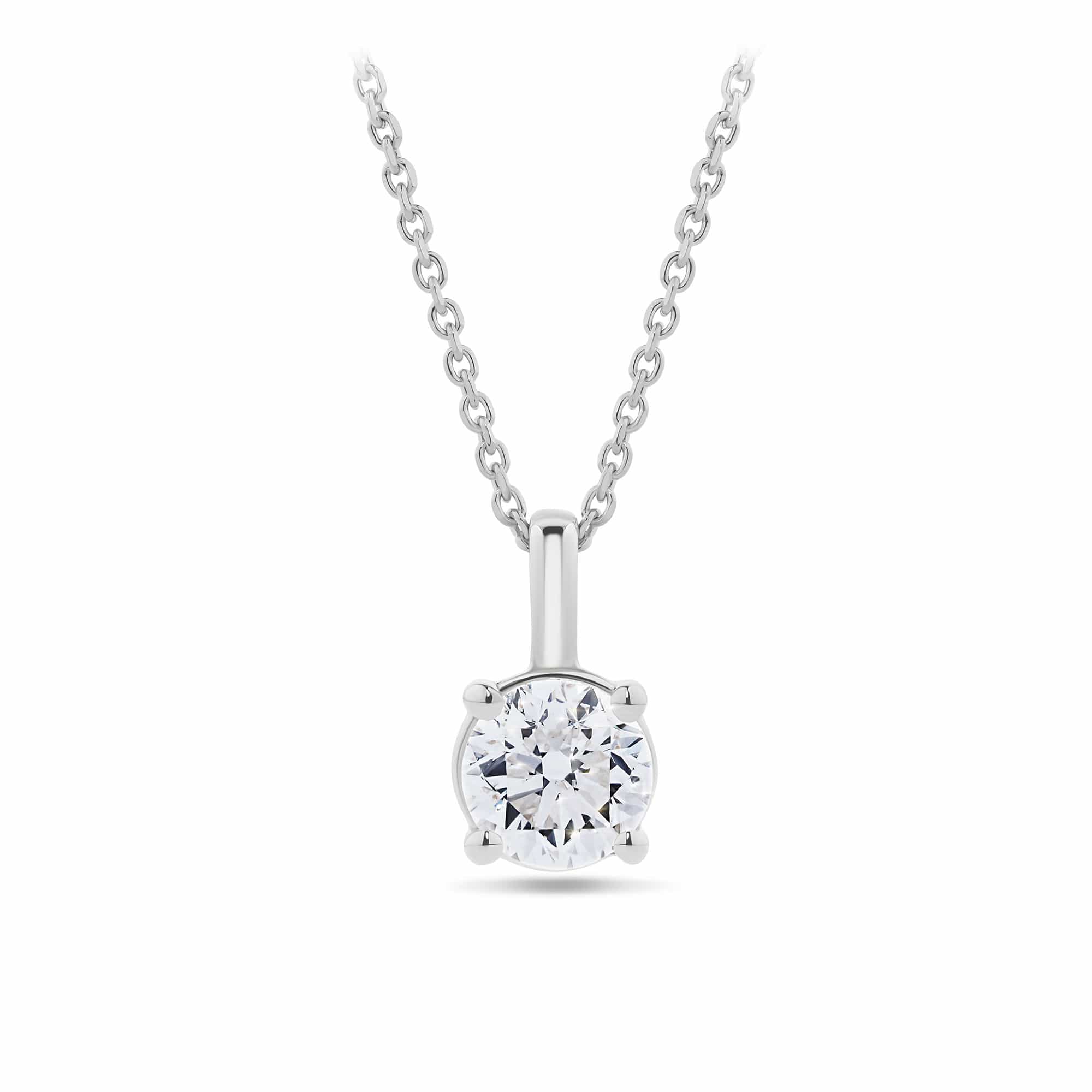 Brilliance 0.50ct TW Diamond Solitaire Pendant in 18ct White Gold