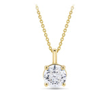 1.00ct TW Diamond Solitaire Pendant with Chain in 18ct Yellow Gold