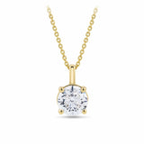 Brilliance 1.00ct TW Diamond Solitaire Pendant in 18ct Yellow Gold