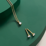 0.10ct TW Diamond Solitaire Pendant with Chain in 9ct Yellow Gold