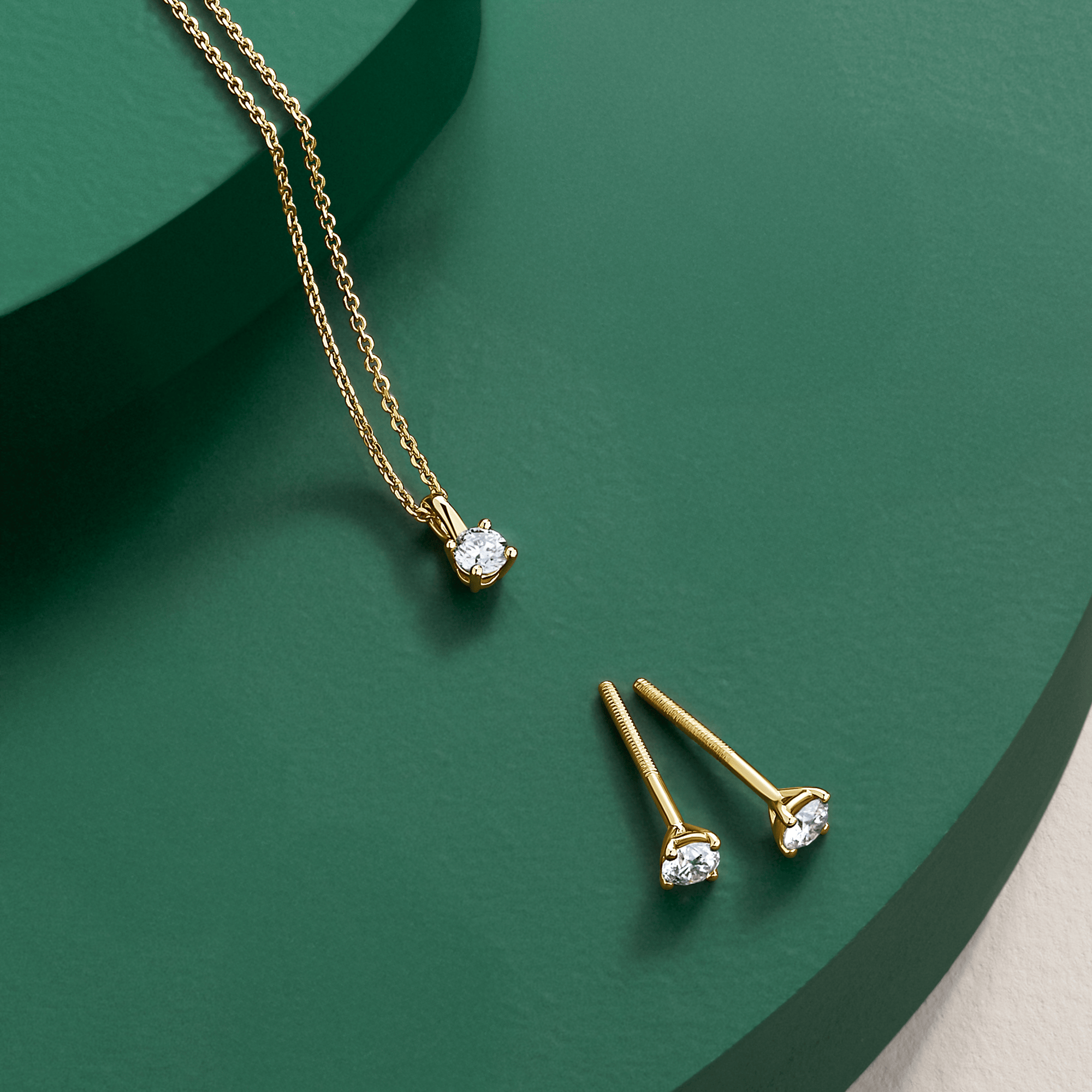 Radiance 0.10ct TW Diamond Solitaire Pendant in 9ct Yellow Gold
