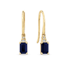 Bluebird™ Sapphire & 0.88ct TW Diamond Earrings in 9ct Yellow Gold