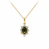 Bluebird™ Tourmaline & Diamond Pendant with Chain in 9ct Yellow Gold