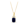 Bluebird™ Sapphire & 2.30CT TW Diamond Pendant in 9ct Yellow Gold