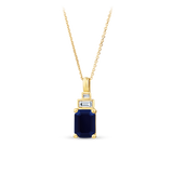 Bluebird™ Sapphire & 2.30CT TW Diamond Pendant in 9ct Yellow Gold