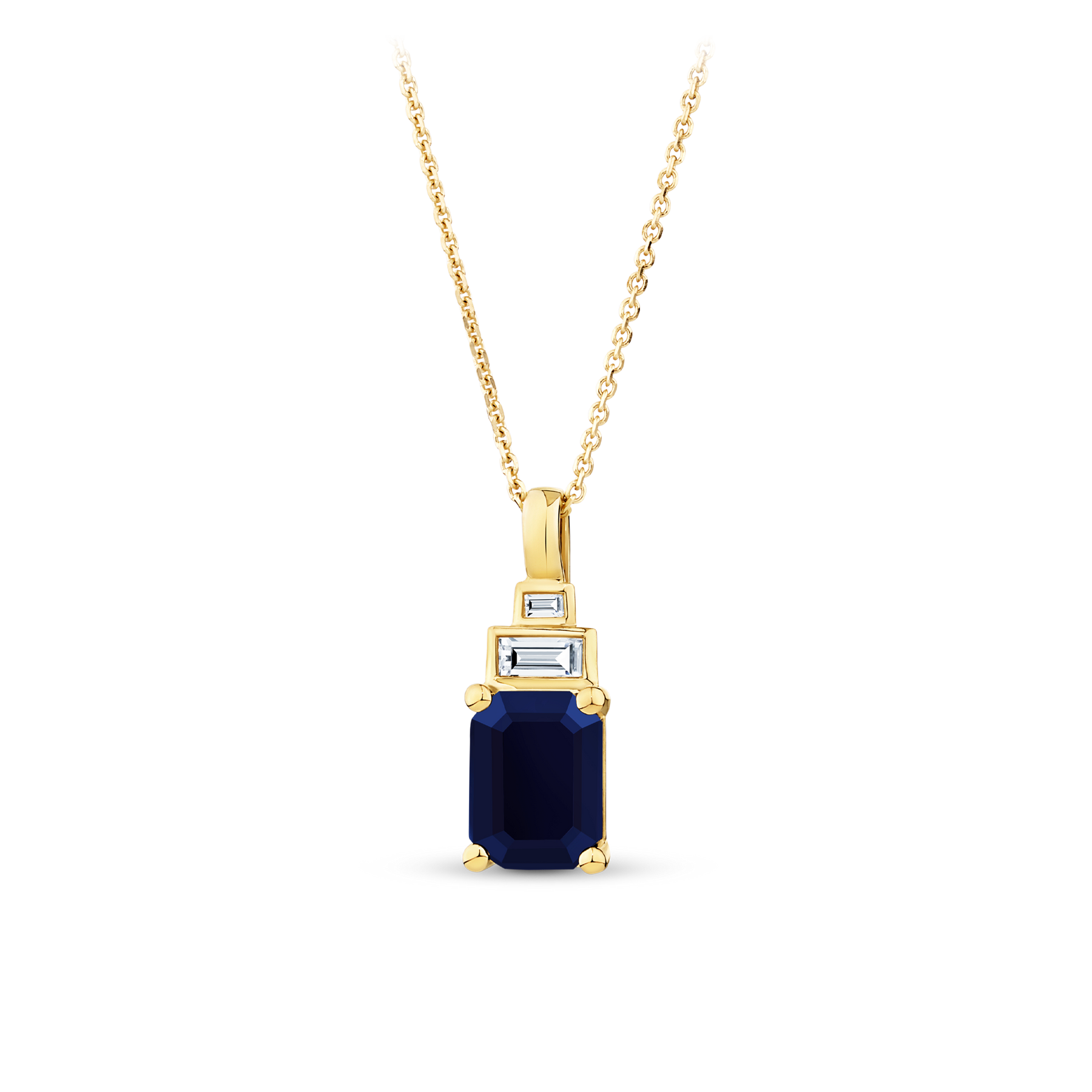 Bluebird™ Sapphire & 2.30CT TW Diamond Pendant in 9ct Yellow Gold