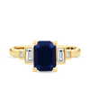 Bluebird™ Sapphire & 2.40ct TW Diamond Ring in 9ct Yellow Gold