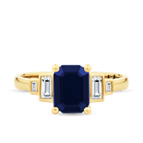 Bluebird™ Sapphire & 2.40ct TW Diamond Ring in 9ct Yellow Gold