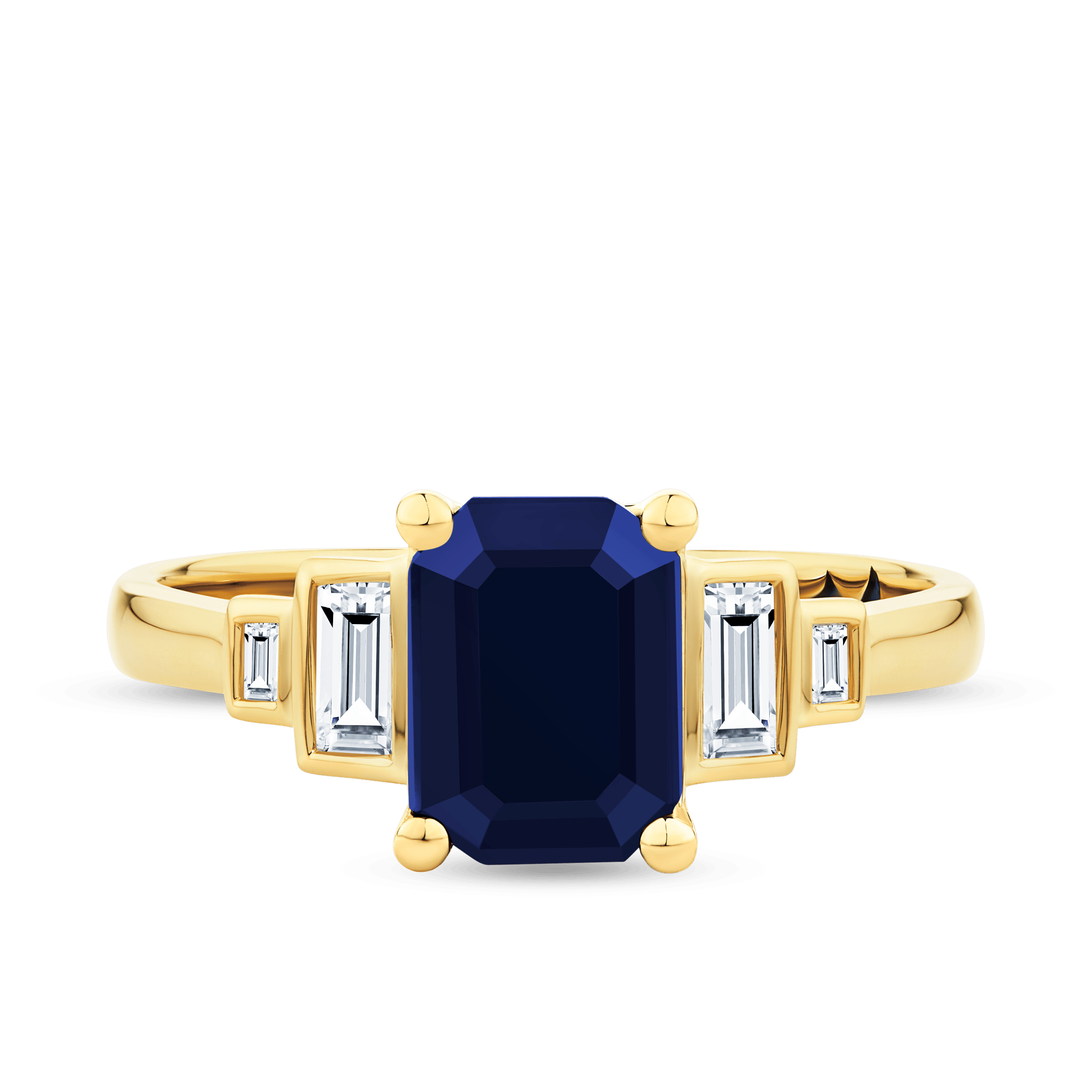 Bluebird™ Sapphire & 2.40ct TW Diamond Ring in 9ct Yellow Gold