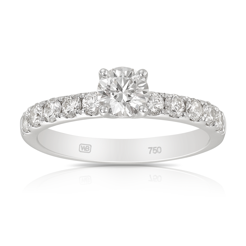 Australian Diamonds® Round Brilliant Cut Diamond Ring in 18ct White Gold
