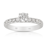 Australian Diamonds® Argyle 1.00ct TW Round Brilliant Cut Diamond Ring in 18ct White Gold