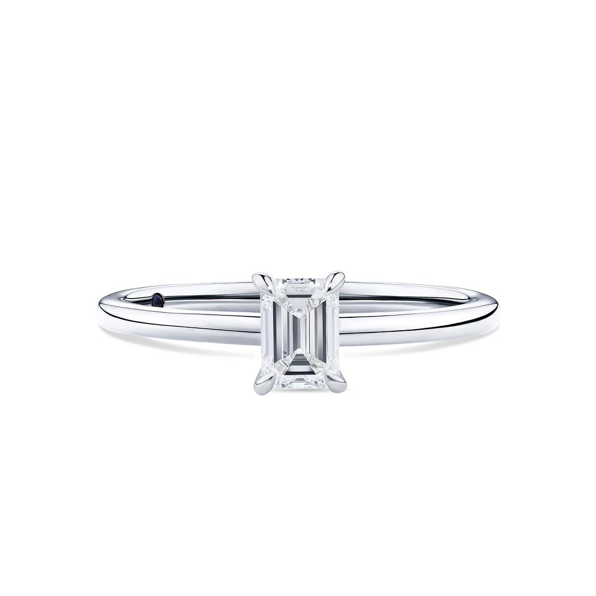 1917™ 0.50ct Diamond Emerald Cut Solitaire Engagement Ring in 18ct White Gold