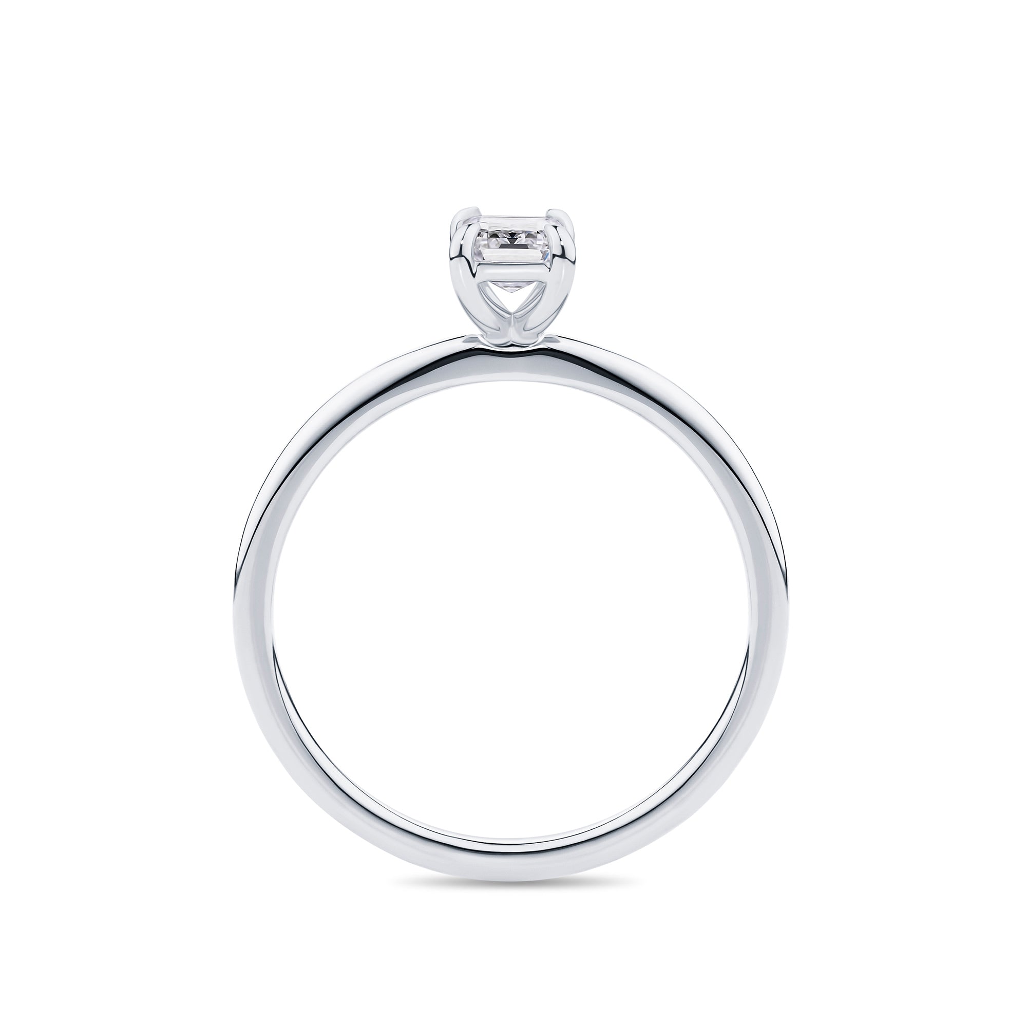 1917™ 0.50ct Diamond Emerald Cut Solitaire Engagement Ring in 18ct White Gold