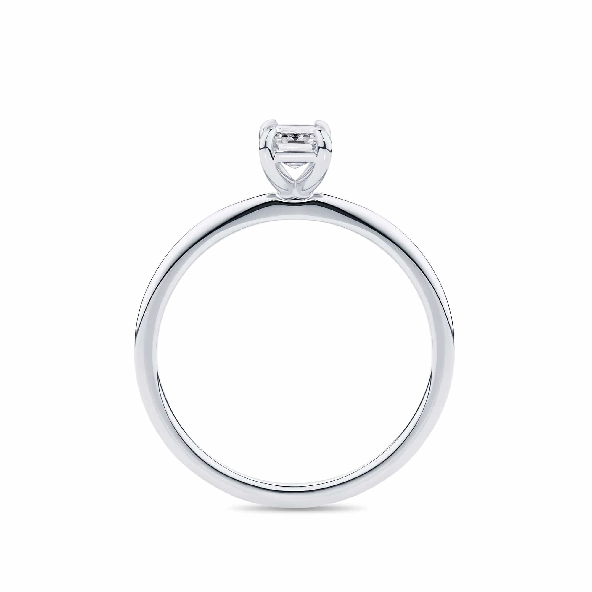 1917™ 0.50ct Diamond Emerald Cut Solitaire Engagement Ring in 18ct White Gold