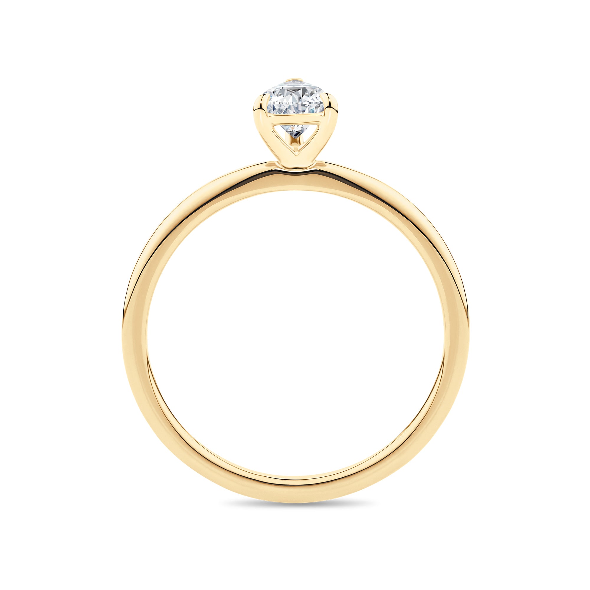 1917™ 0.50ct Diamond Pear Solitaire Engagement Ring in 18ct Yellow Gold