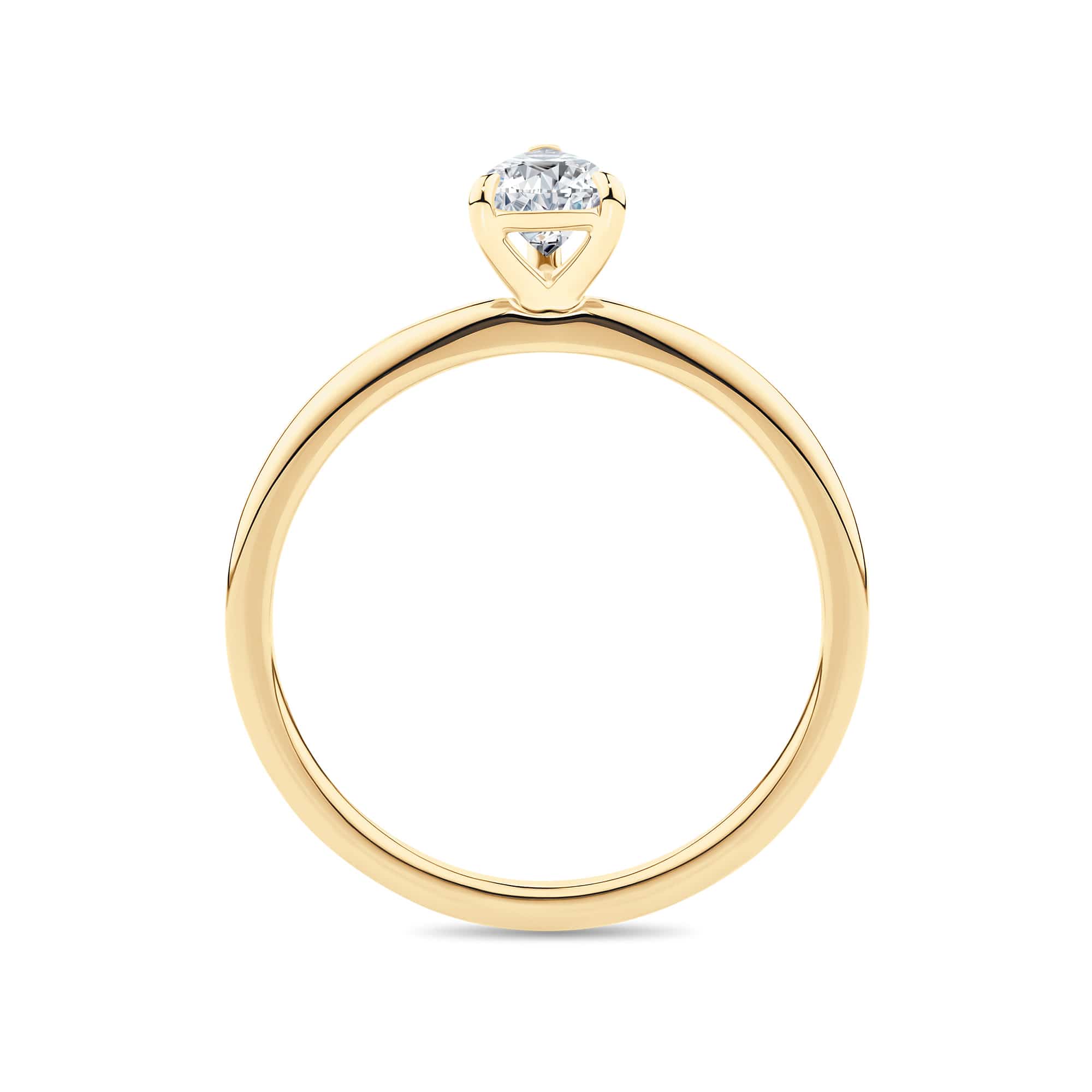 1917™ 0.50ct Diamond Pear Solitaire Engagement Ring in 18ct Yellow Gold