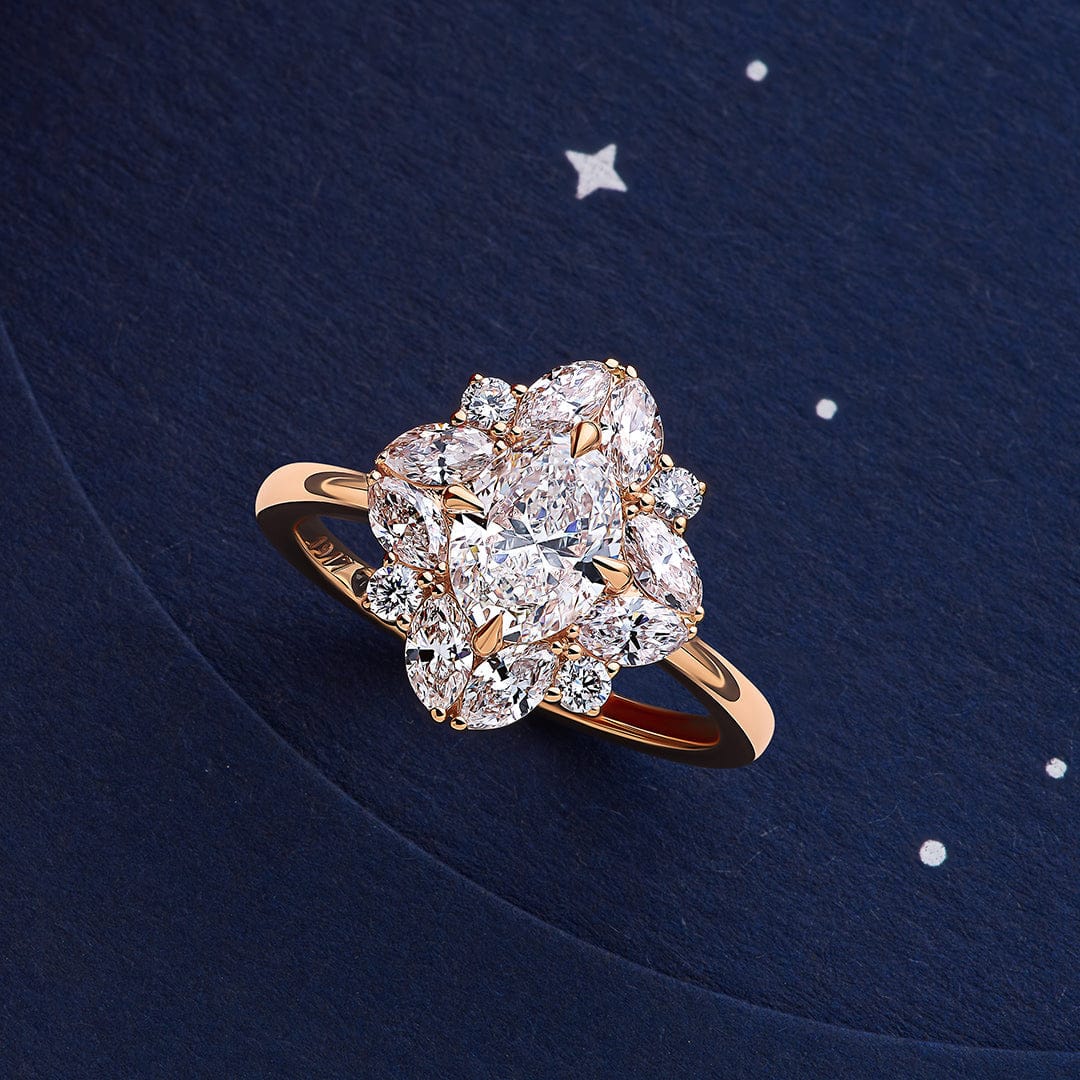 1917™ 1.75ct TW Diamond Vintage Halo Engagement Ring in 18ct Rose Gold