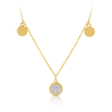Diamond Circle Trio Necklace set in 9ct Yellow Gold