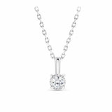 Essence 0.08ct TW Diamond Solitaire Pendant in 9ct White Gold