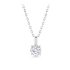 0.23ct TW Diamond Solitaire Pendant with Chain in 9ct White Gold